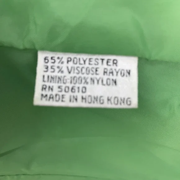 Vintage Sassoon Womens 10 Bright Green Peplum Blazer Gold Buttons Retro Career - Picture 7 of 9